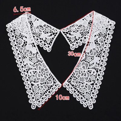 Кружевной воротник для рубашки yoohxin Белый, See the picture