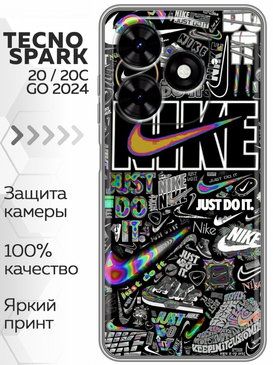 Чехол для Tecno Spark Go 2024, Spark 20, 20C, Pop 8 Найк (Техно Спарк Го 2024, Спарк 20, 20С, Поп 8)
