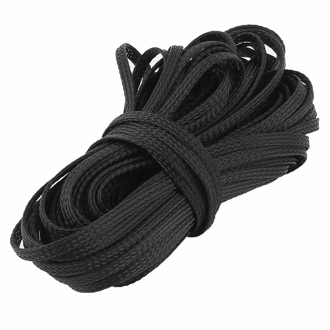 Мм диаметр 15 м черный провод нейлон регулируемый плетеный кабельный рукав
