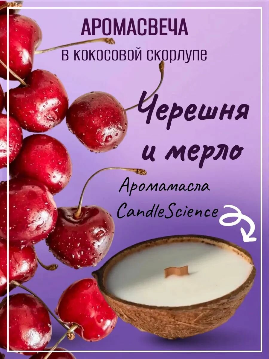 Аромасвеча S CandleScience Черешня и Мерло