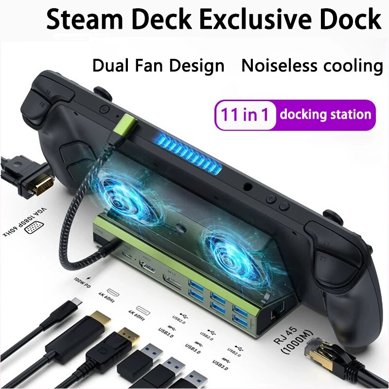 Док-станция для Steam Deck с вентилятором — купить в интернет