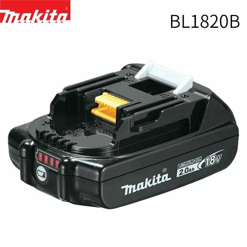 Аккумулятор Makita, BL1820B, Li-Ion, слайдер, 18V, 2Ah, с индикатором, 1шт.