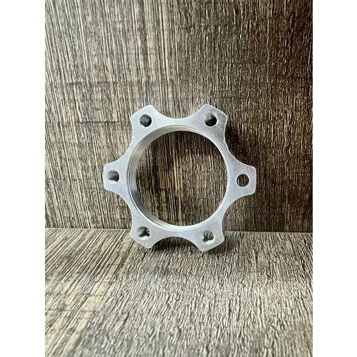 Адаптер тормозного диска под 6 болтов Al, цвет серебристый 1 шт.