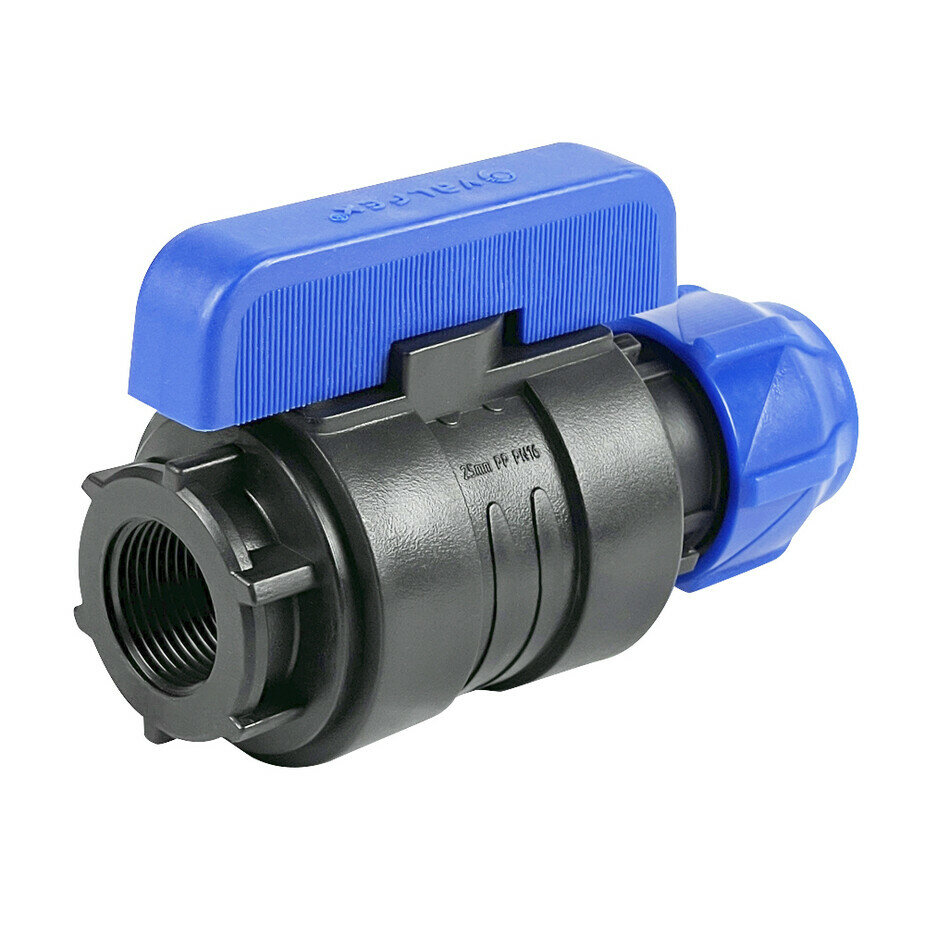 Кран шаровой ПНД компрессионный переходной 25х3/4 ВР(г)