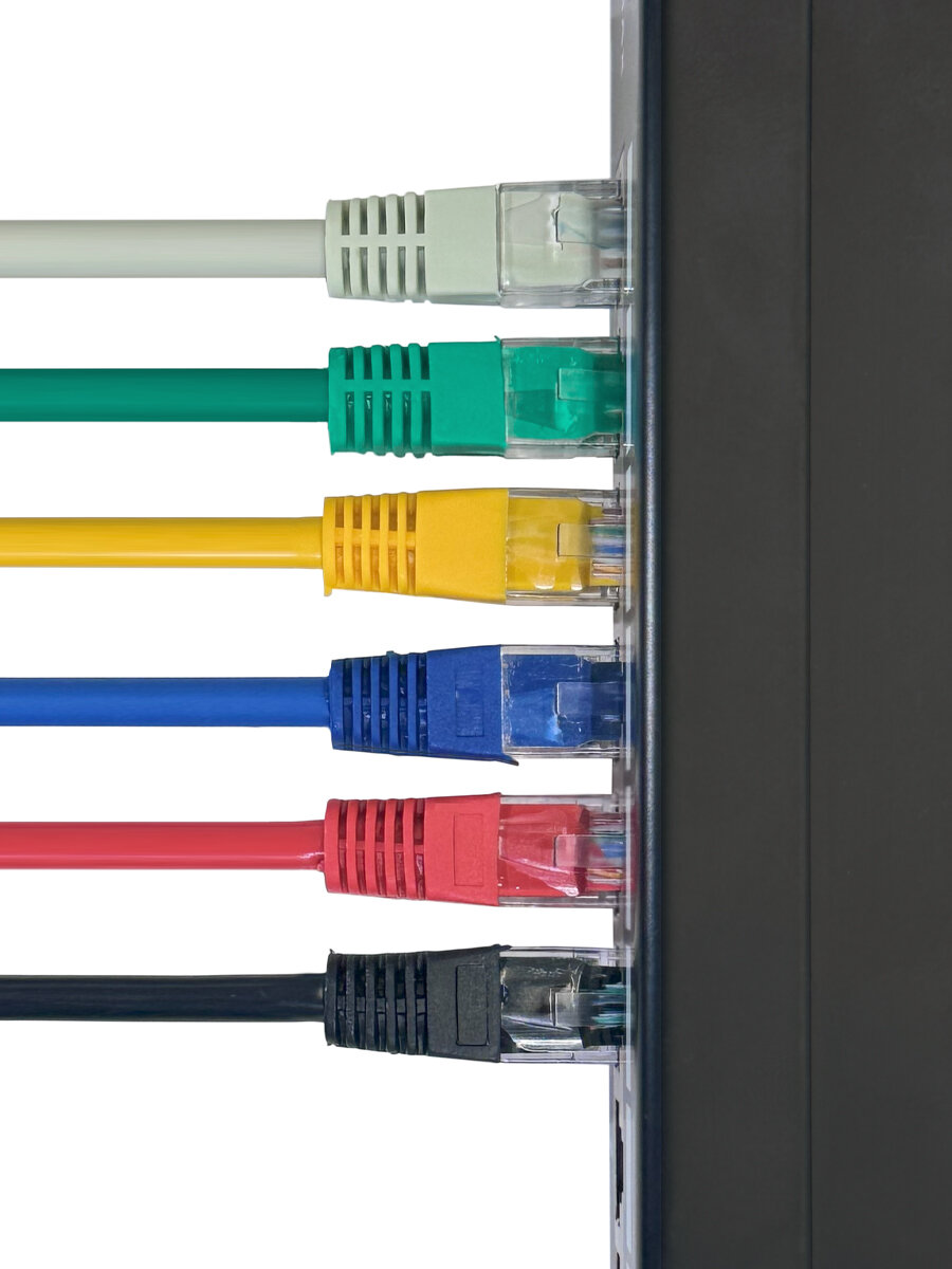 Патч-корд U/UTP 5e кат. 0.5м Filum FL-U5-0.5M-BK, кабель для интернета, 26AWG(7x0.16 мм), PVC, чёрный — фото 1