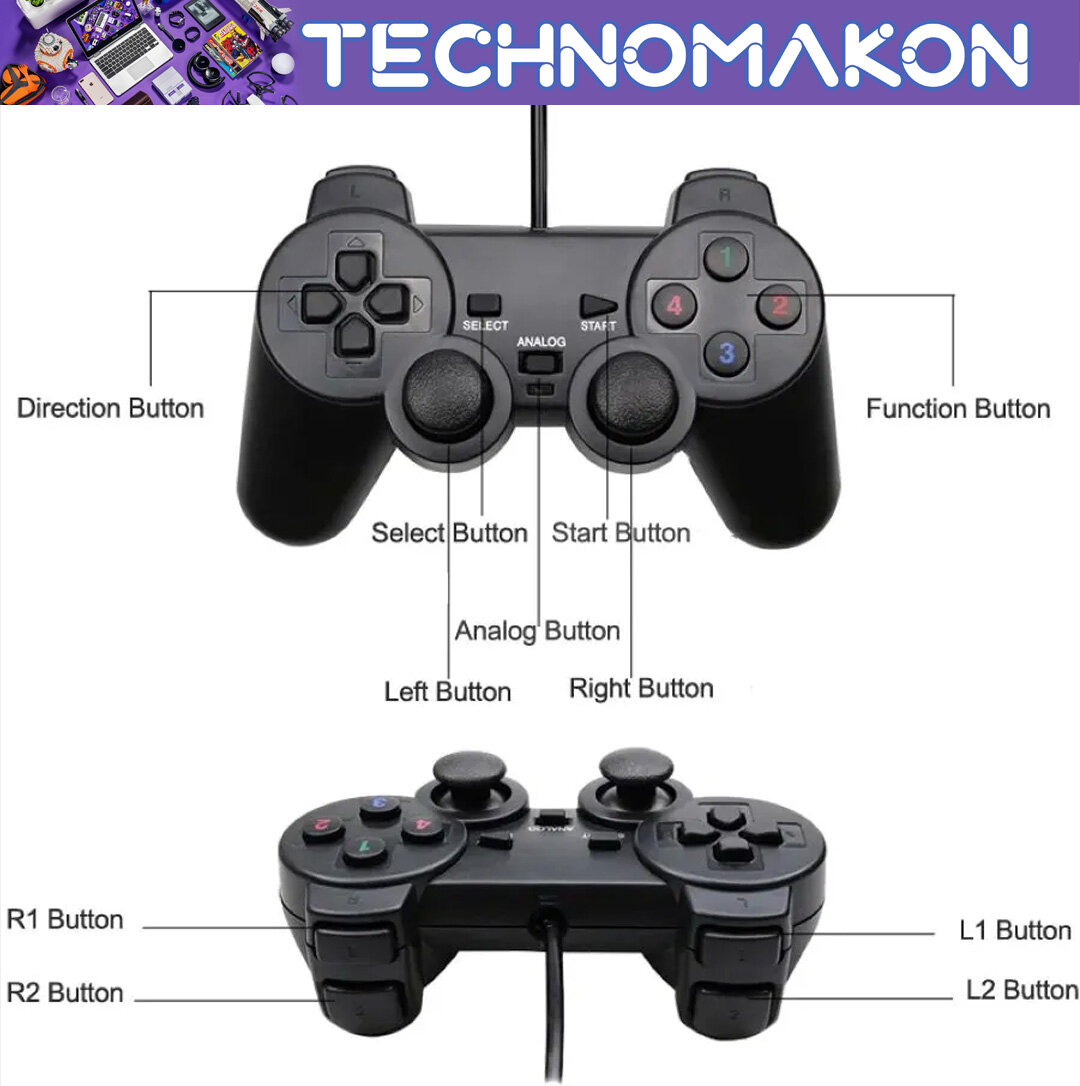 Компьютерный Usb джойстик Ucom, вибрация, проводной геймпад для ПК — фото 1