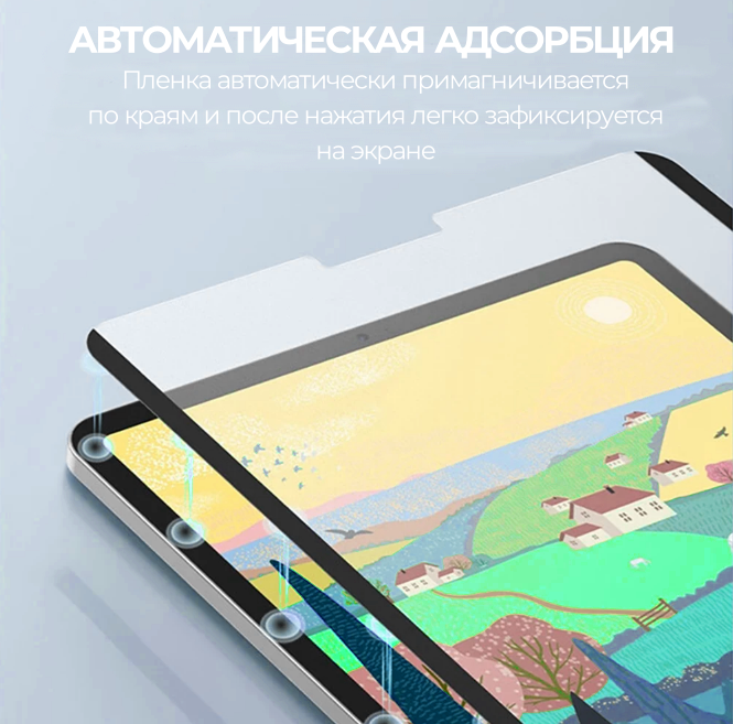 Многоразовая пленка с эффектом бумаги магнитная для Apple iPad Air 1, 2 (9.7"); iPad 5, 6 (9.7") — фото 1