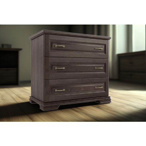 фото Комод ммк-древ "лира", 3 ящика, шариковые направляющие, 80x45x80см