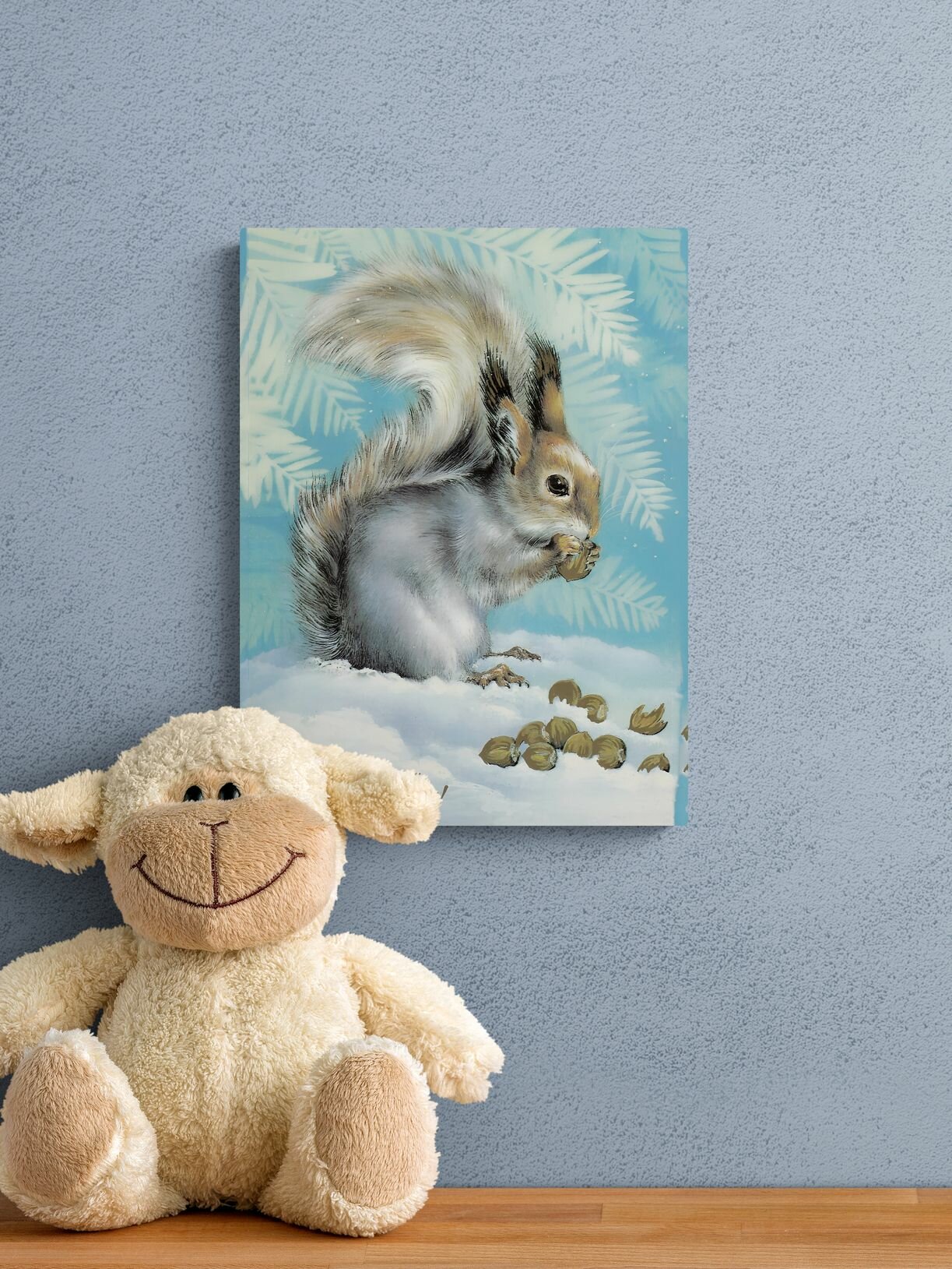 Картина в стиле советской открытки "С новым годом" 30х40 см — фото 1