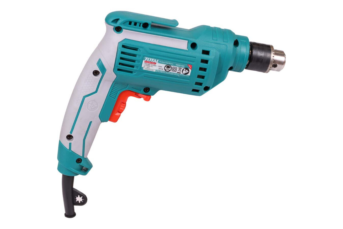 Дрель-шуруповёрт TOTAL TD2051026, 500Вт, ключевой патрон, металлическая, 10мм — фото 1