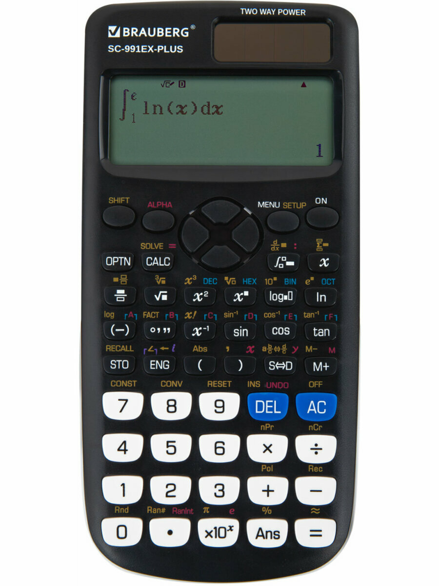 Калькулятор инженерный Brauberg Sc-991ex-plus (165х84мм), 552 функции,10+2 разрядов, двойное питание, 271726 — фото 1