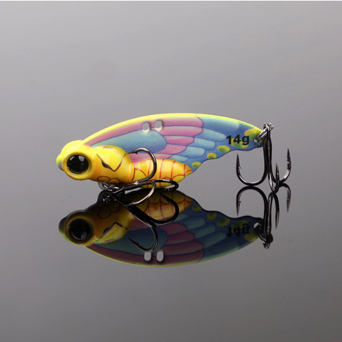 Блесна рыболовная 14 гр / Приманка на хищника / Цикада Бабочка (жёлтая)