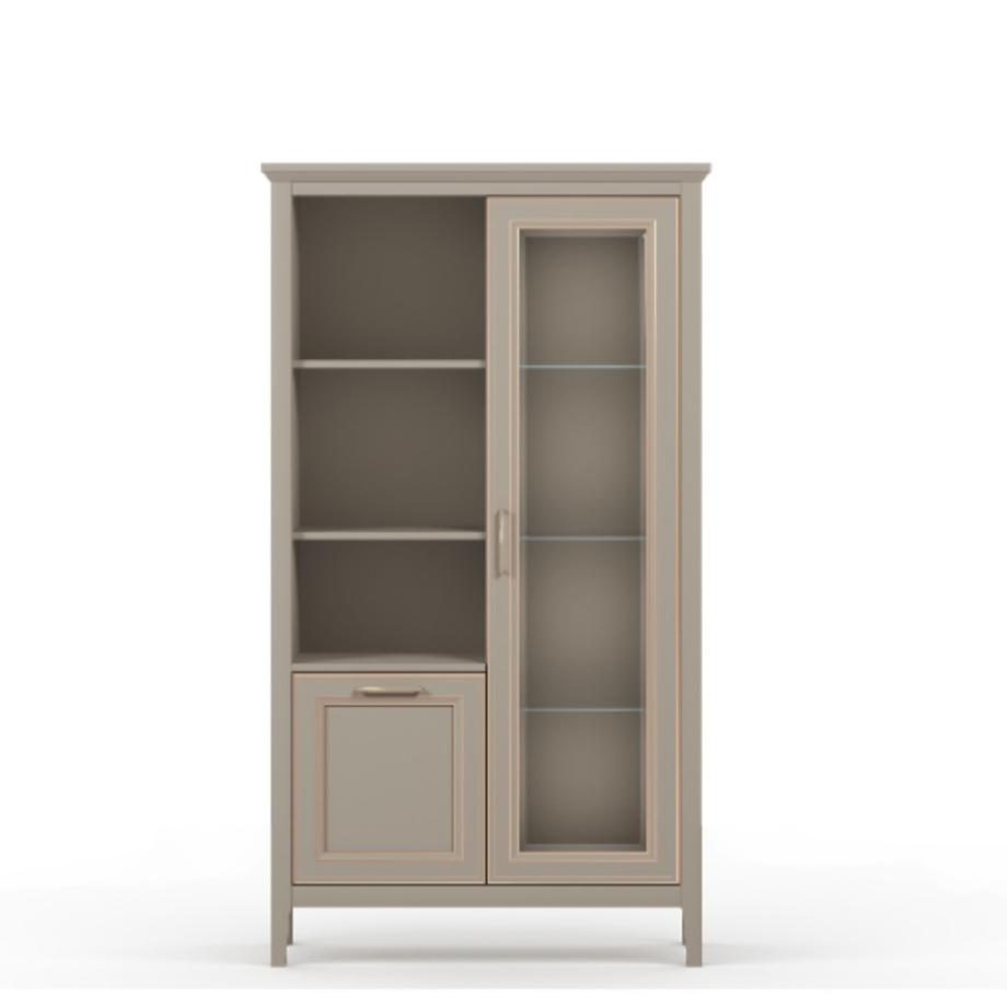 Шкаф БРВ CLASSIC REG1W1D Глиняный серый ш. 95 см, в. 170 см, д. 40.5 см