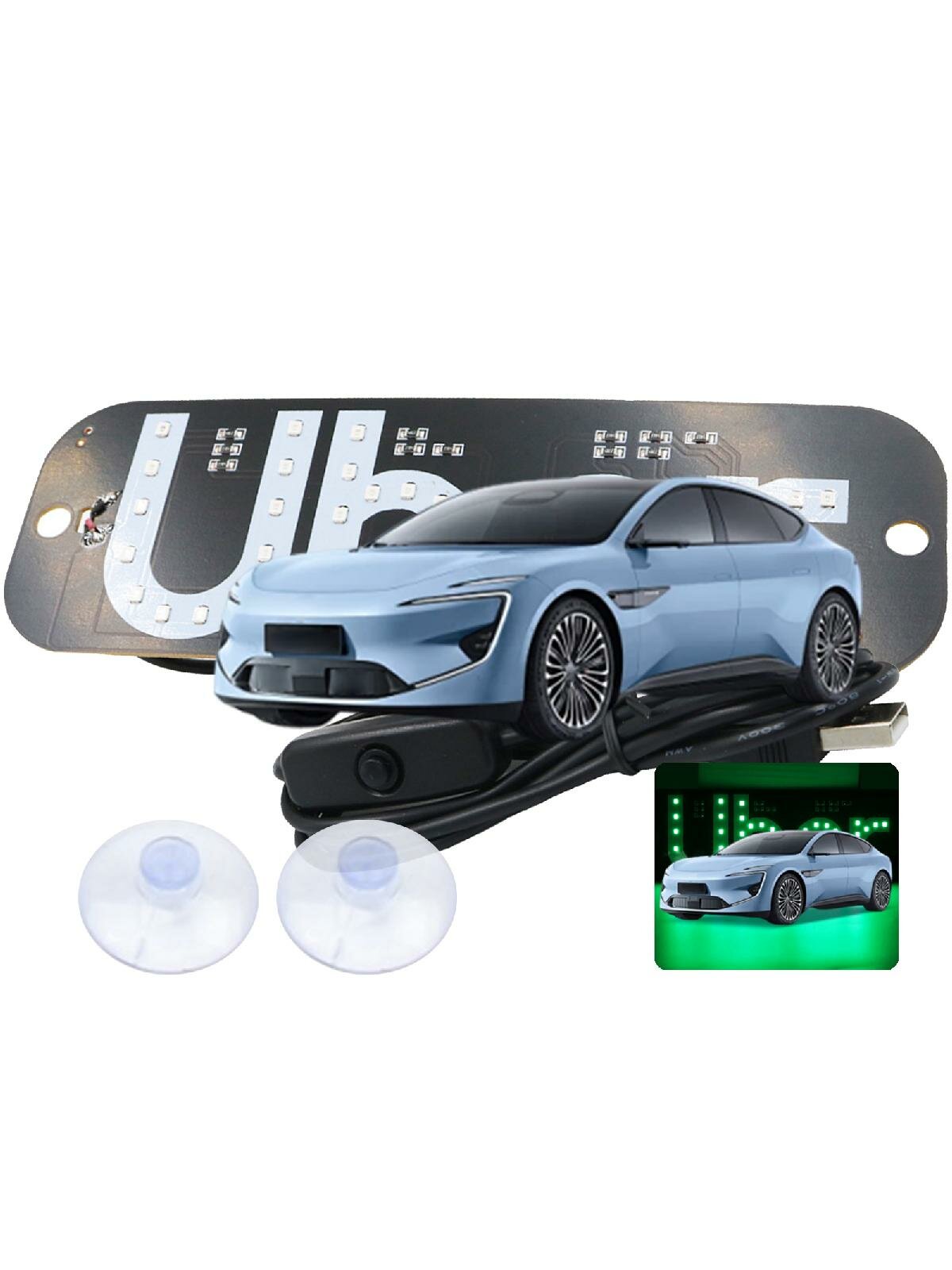 Eye Catching LED Light Signs for Car, Bright Car LED Indicators Lights LED Signs for Rain, Snow, Fog Visibilitys