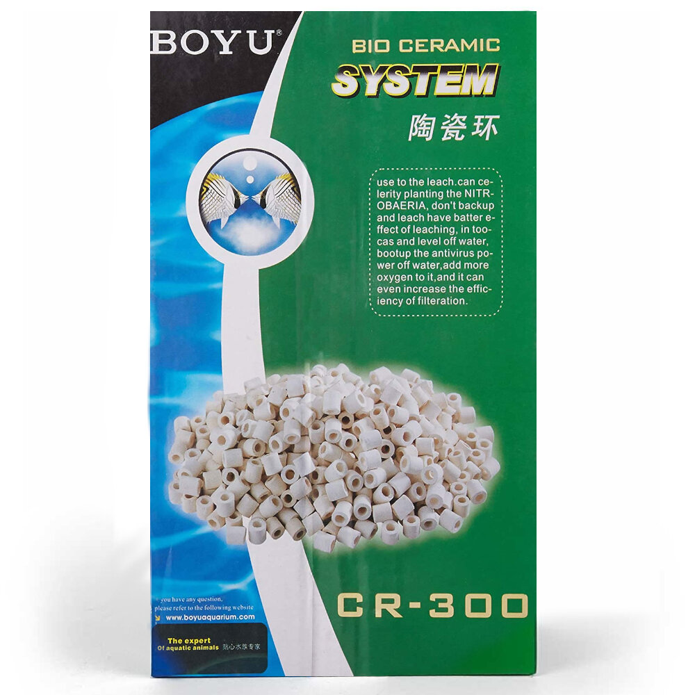 Наполнитель керамические кольца Boyu CR-300 для фильтра аквариума, 300 г — фото 1