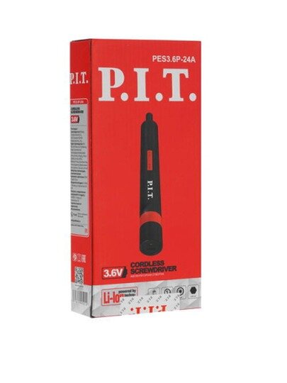 Отвертка P.I.T PES3.6P-24A, 24 биты, зарядка TYPE-C, подсветка, магнитный битодержатель