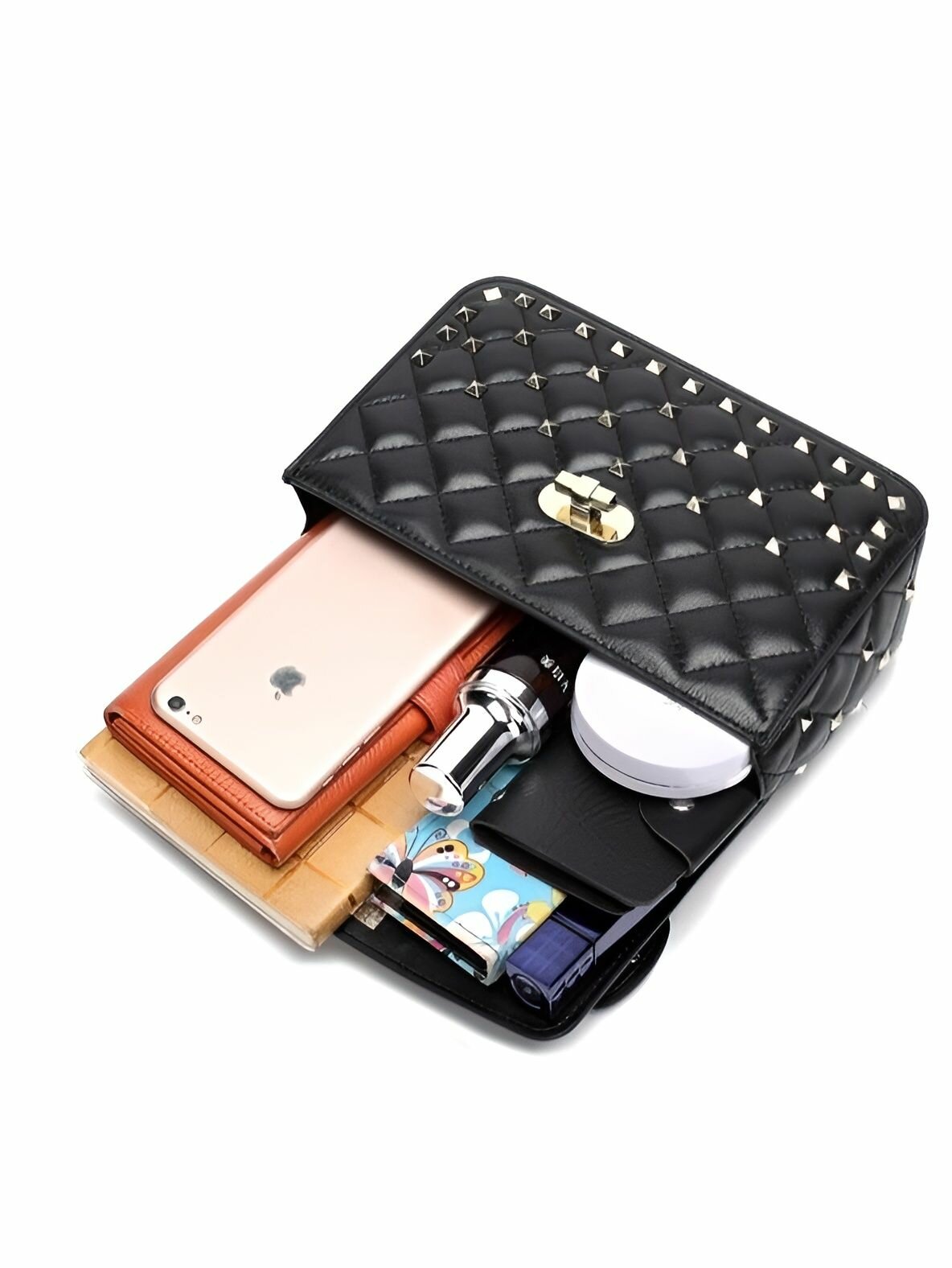 Сумка кросс-боди КожаноFF, фактура гладкая, черный — фото 1