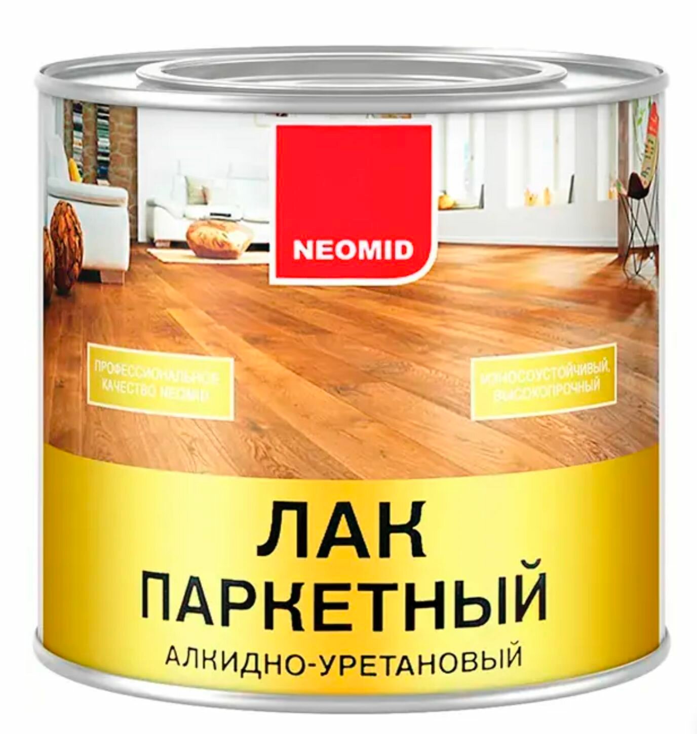 Неомид паркетный лак алкидно-уретановый лак для паркета глянцевый Neomid 25 л.