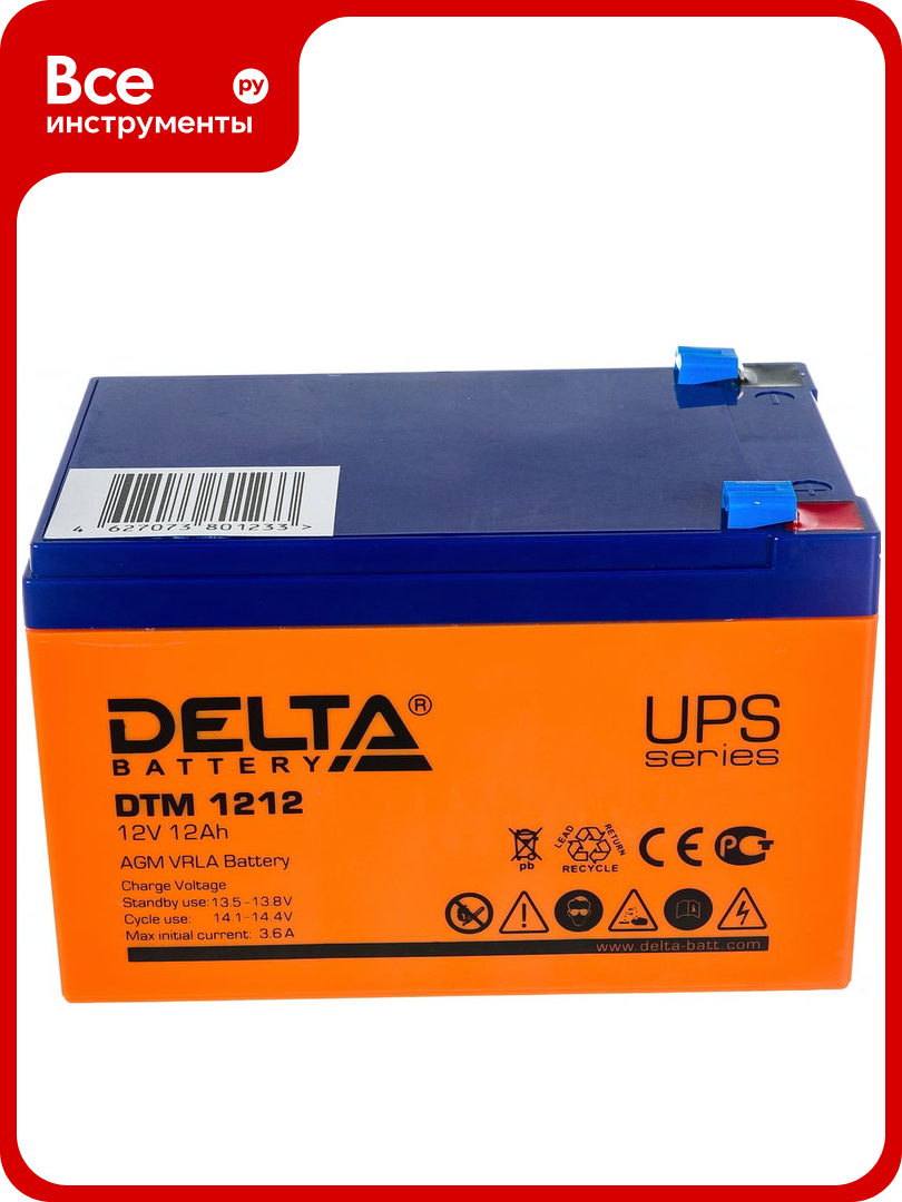 Батарея аккумуляторная Delta DTM 1212