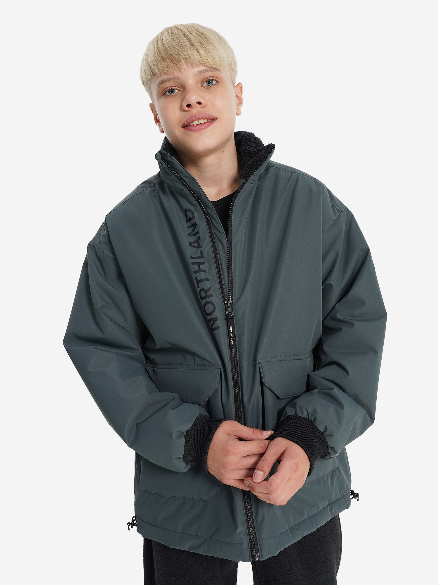 Куртка Northland Professional Travel Boys' Padded Bomber Jacket, размер 170/176, серый