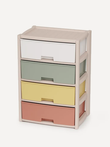 Изображение товара Комод для вещей пластиковый М8822 Колорит 4 секции