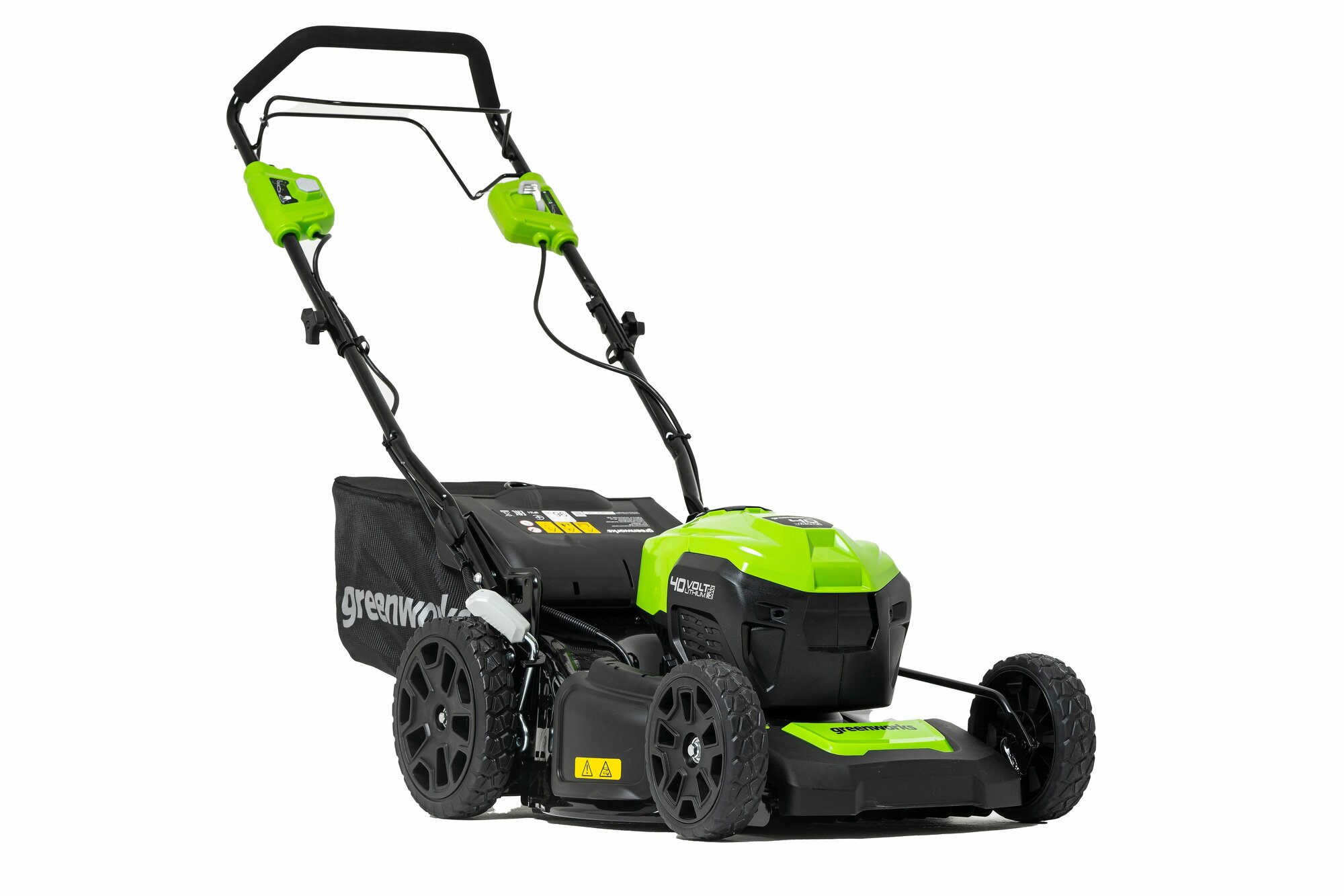 Газонокосилка аккумуляторная Greenworks GD40LM46SP, 40V, 46см, самоходная, бесщеточная, c 1хАКБ 8 Ач и ЗУ , 2506807UH — фото 1