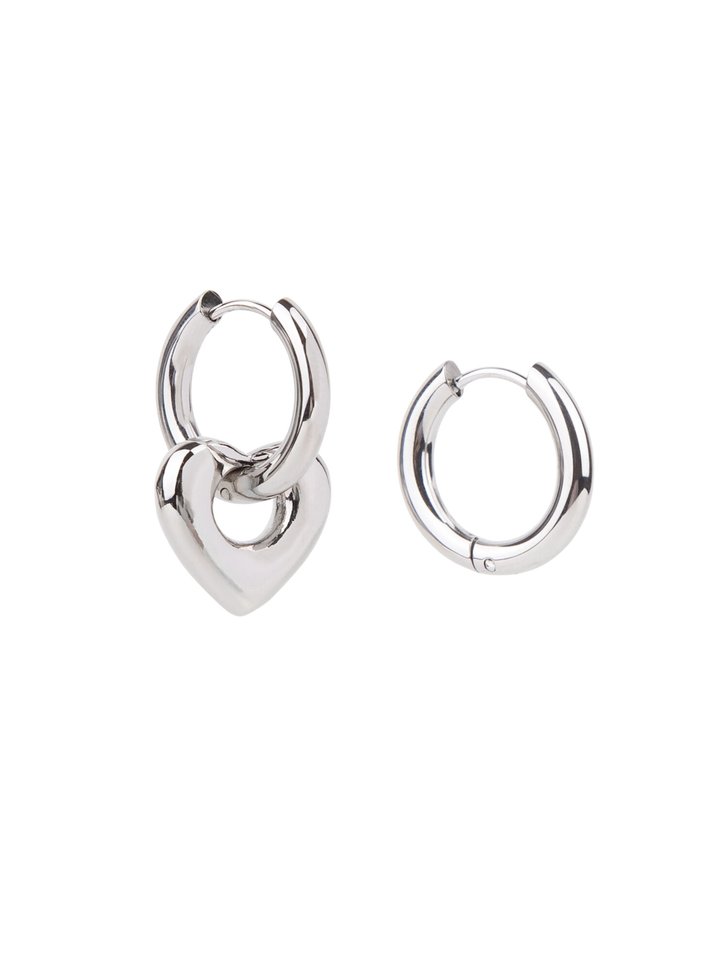 Серьги Hola Jewelry размер 18 мм серебристый