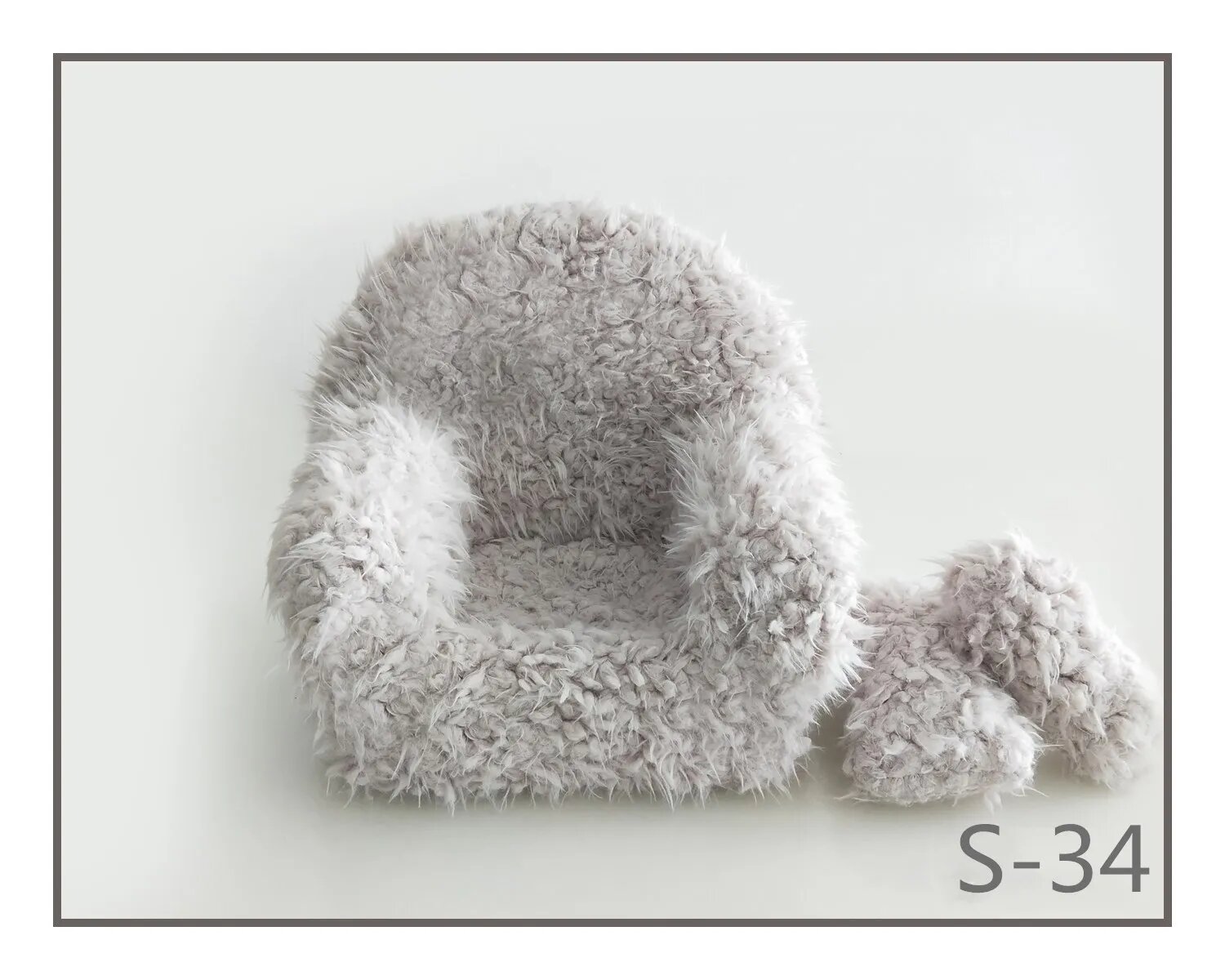 Мини-диван для фотосессии новорожденных Белый S-34