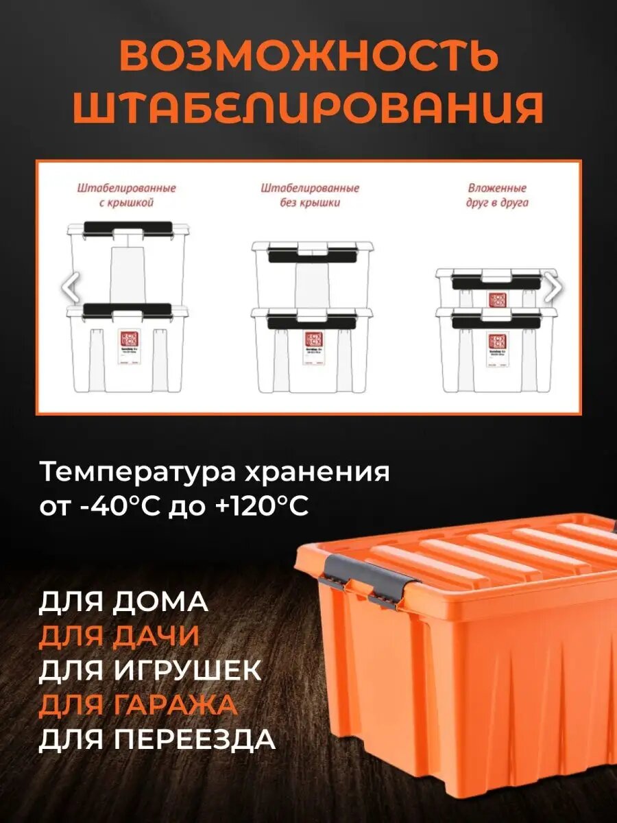 Контейнер для хранения пластиковые с крышкой — фото 1