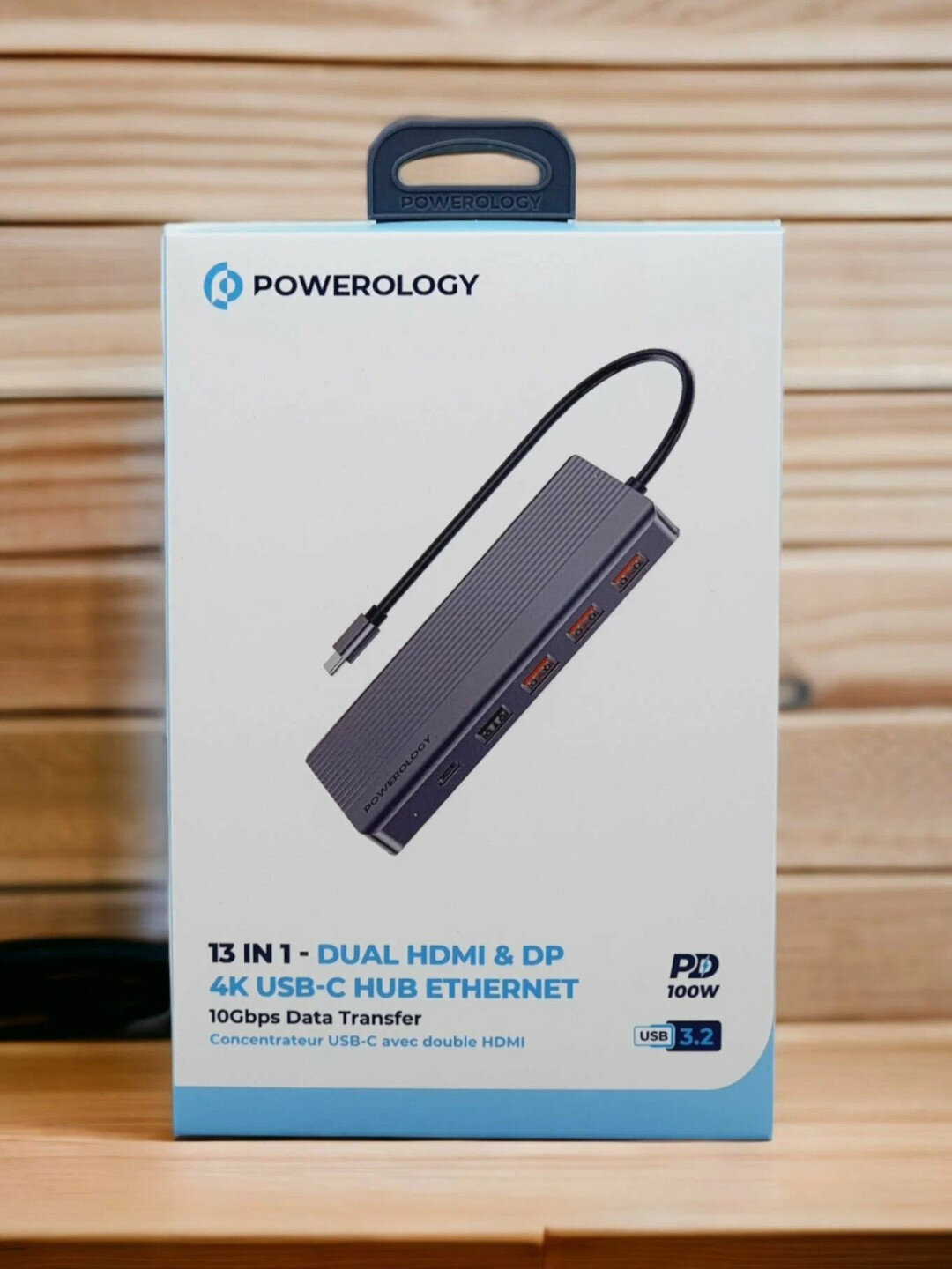 Концентратор Powerology 12in1 USB-C hub, хаб, 12 в 1, SB-C HDMI, 100 Вт, PD Ethernet VGA