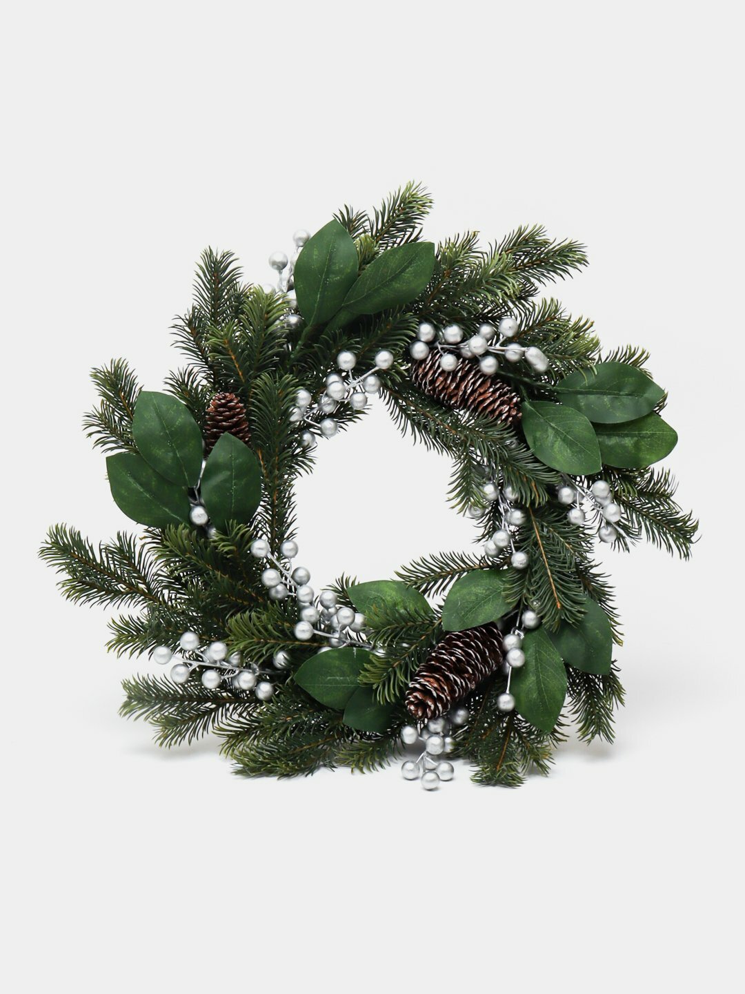 Новогодний венок, 45 х 45 см, для двери. — фото 1