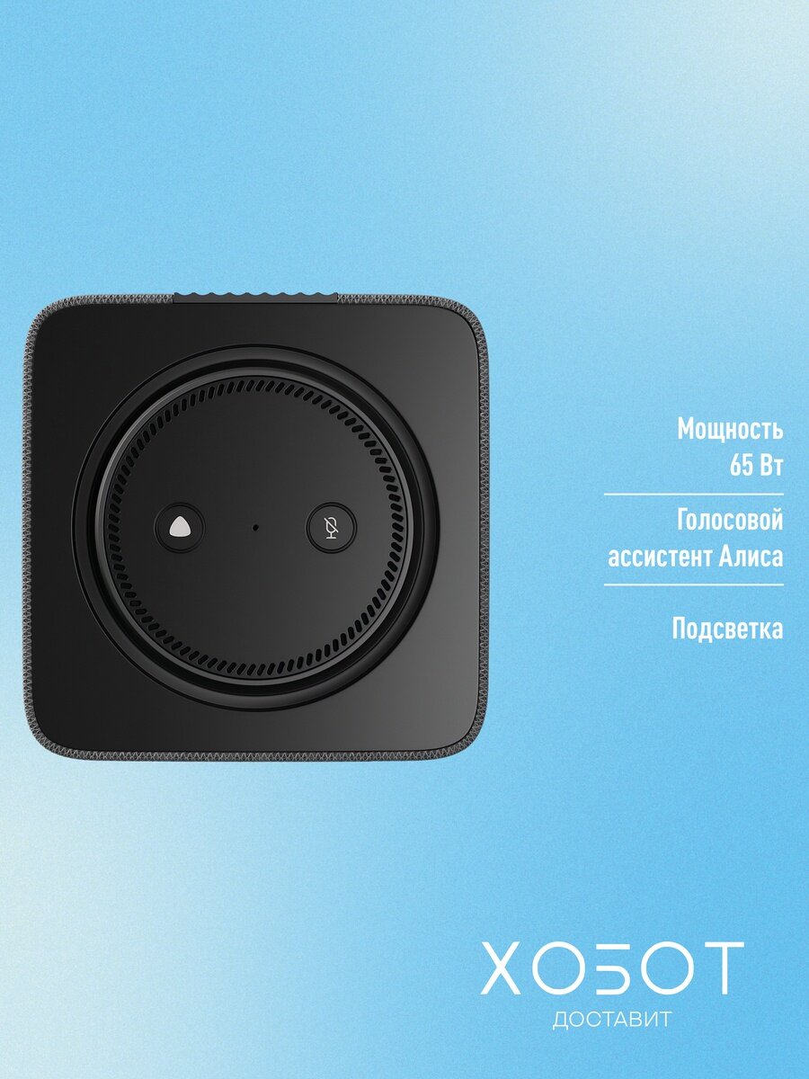 Умная колонка Яндекс Станция Макс c Алисой с Zigbee, графит — фото 1