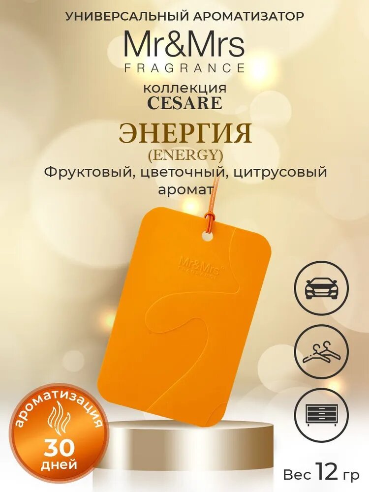 Ароматизатор для авто Mr&Mrs Fragrances Cesare Card, итальянский дизайн