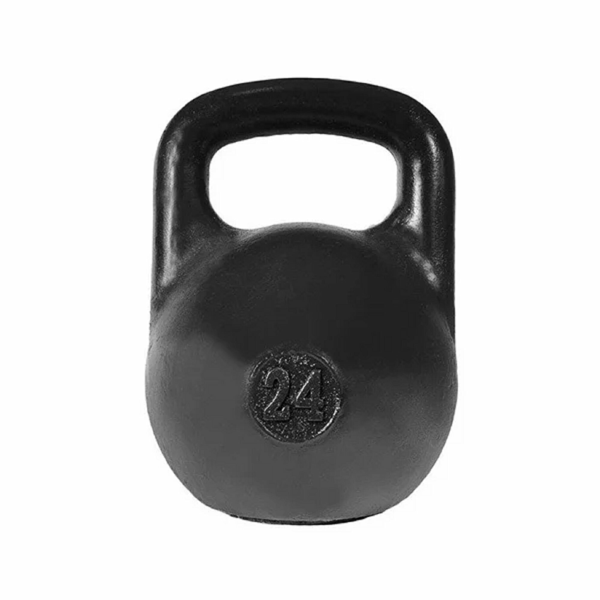 Гиря 24 кг чугунная уральская, одноручная, насыпная, черный Титан