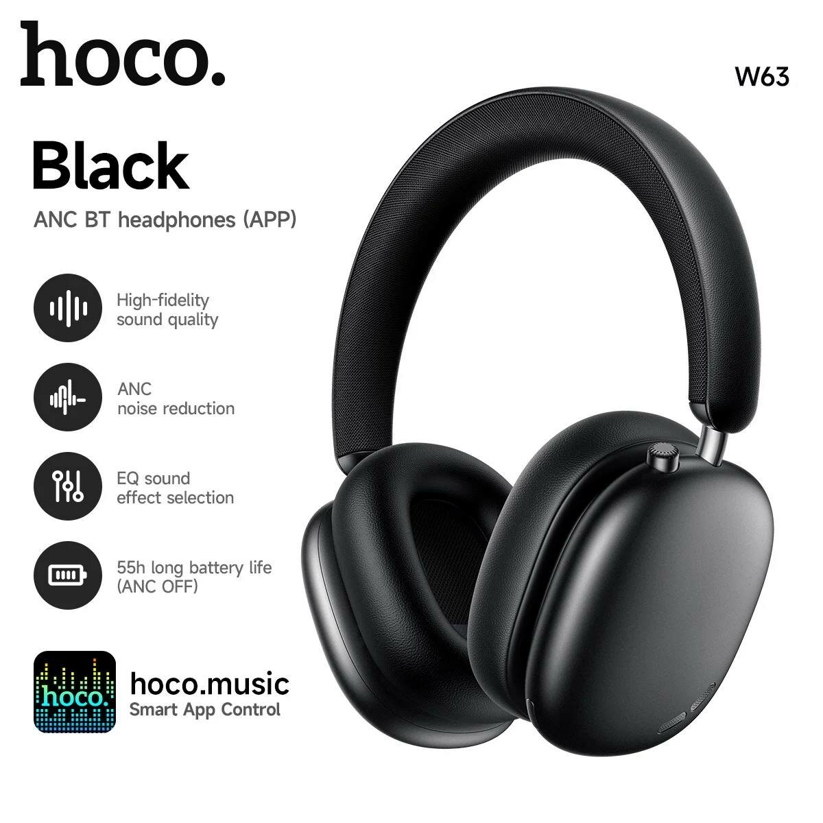 Hoco W63 ANC Bluetooth наушники | Активное шумоподавление | Приложение Hoco Music | До 55 часов работы