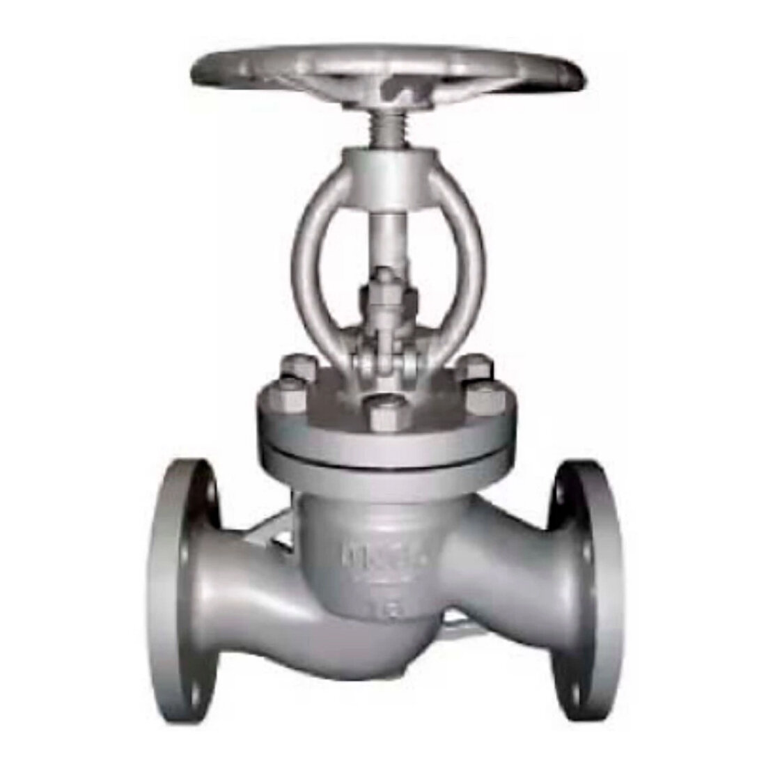 Клапан запорный сальниковый 15нж65нж DN.ru 304-304-M-F-S Ду80 Ру16, фланцевый, корпус - нержавеющая сталь 304, диск - нержавеющая сталь 304, уплотнение - металл, со штурвалом (опрессовано)