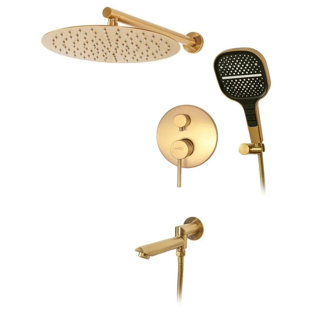 Душевая система встраиваемая Hansberge H6095MG, матовое золото
