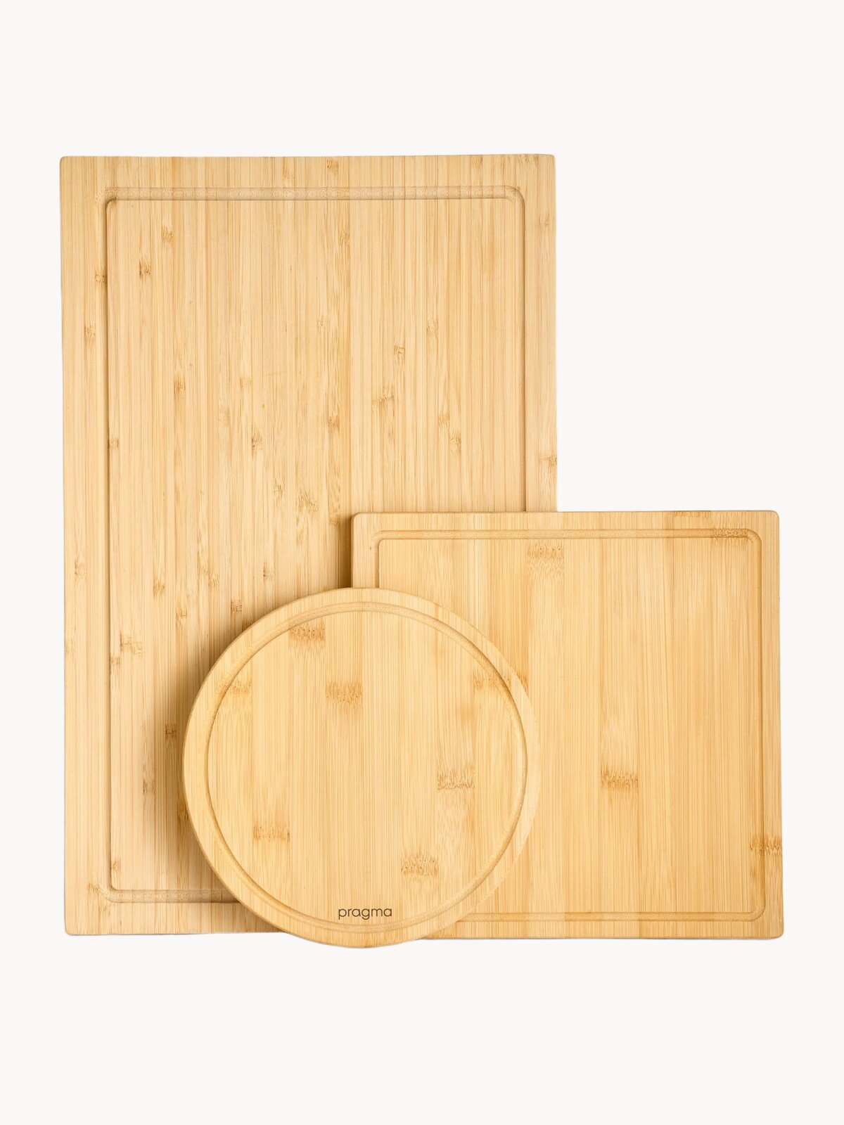 Деревянная разделочная доска Pragma Litop, 3 предмета, бамбук