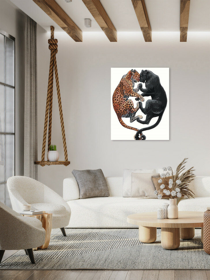 Картина по номерам "Леопард и пантера" — фото 1