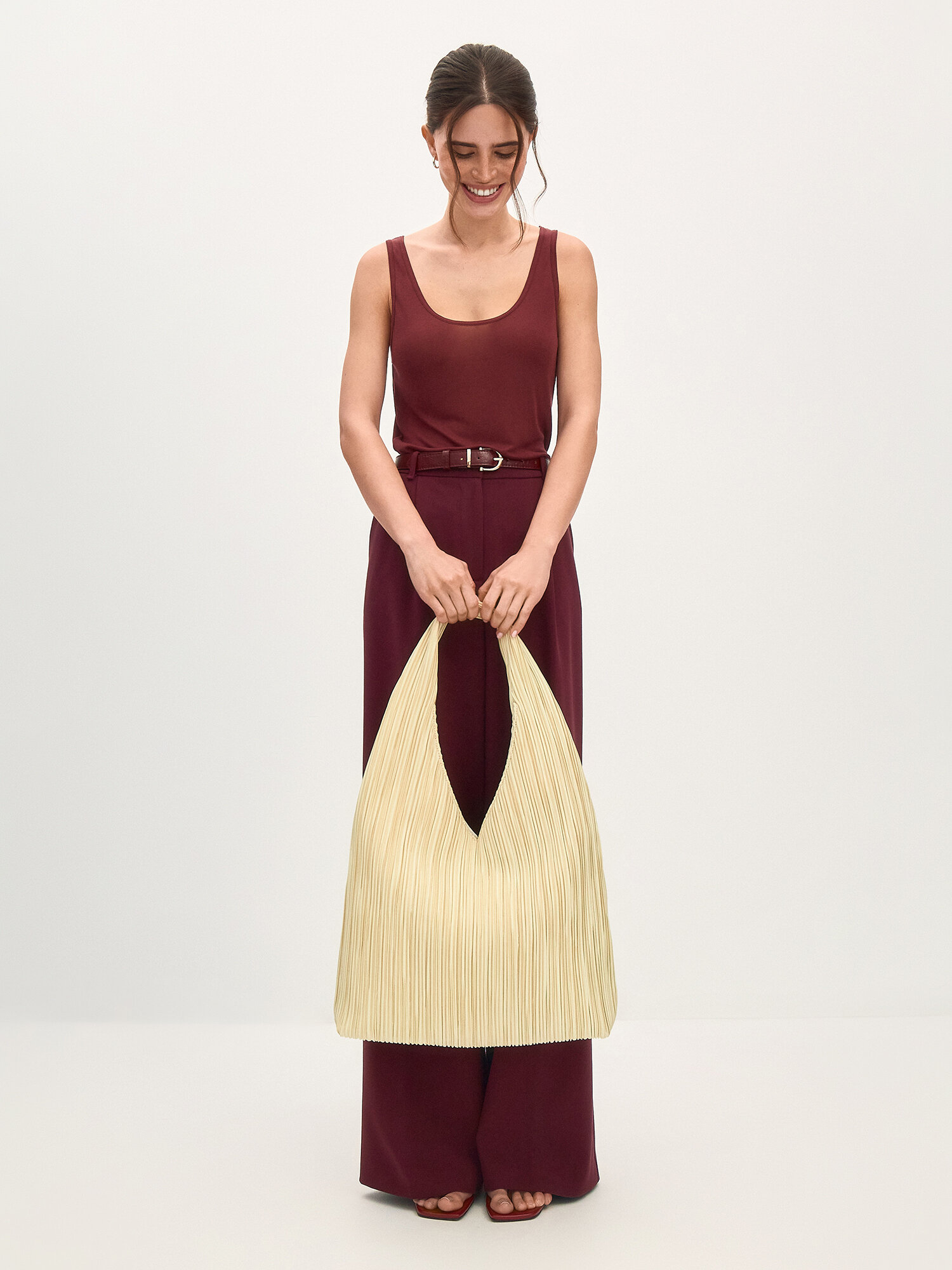 Сумка тоут nstc.moscow сливочное масло, бежевый, белый — фото 1