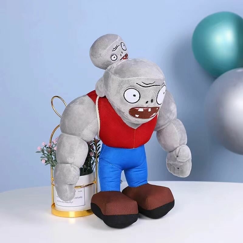 Плюшевая игрушка "гигантский зомби", периферийное устройство для игры "растения против зомби", высота 30 см, темно-серый