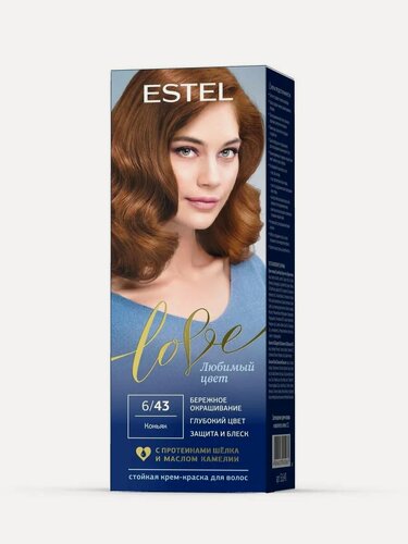 Изображение товара ESTEL Стойкая крем-краска для волос Love тон 6/43 Коньяк