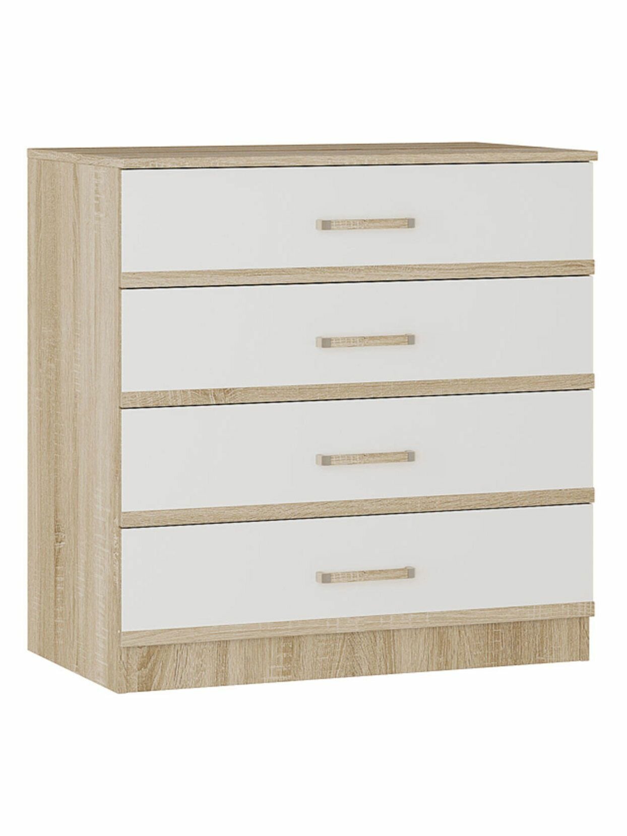 Комод для одежды и хранения вещей Сакура с ящиками, 85х50х87 см, Дуб Сонома / Белый — фото 1