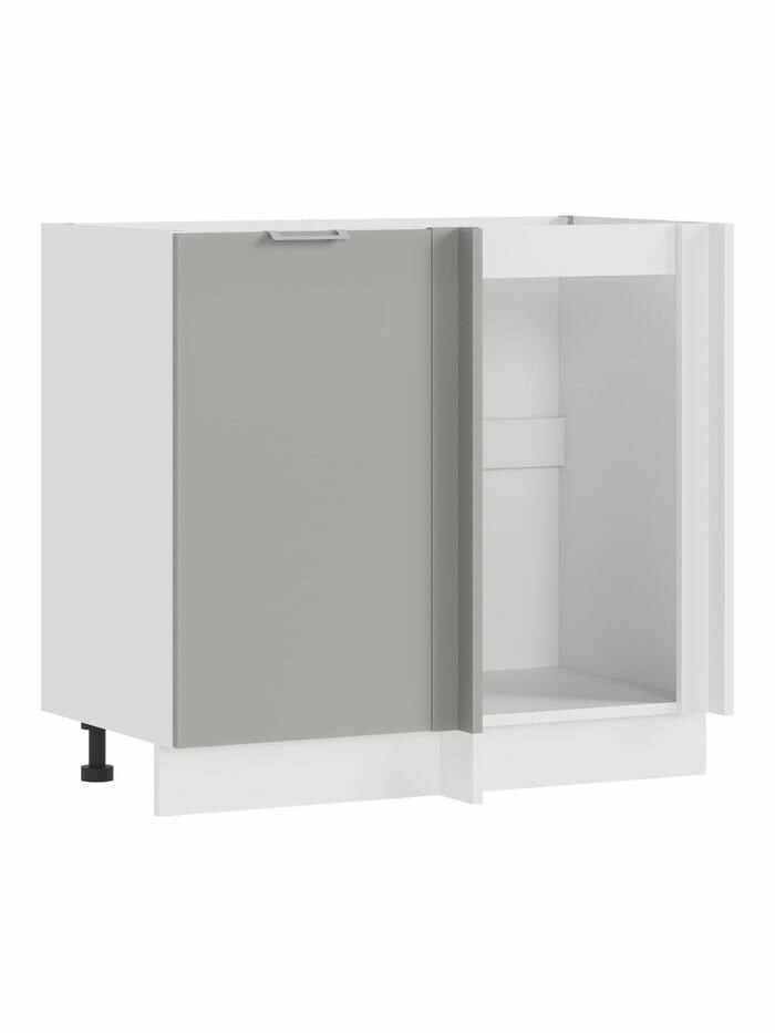 Кухонный модуль напольный, шкаф под мойку угловой Тая, 90х46х81.6 см, Белый / Софт Грей