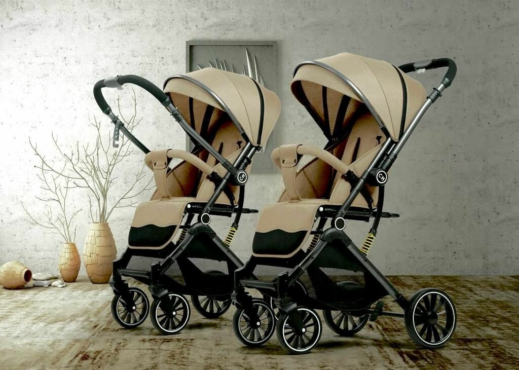 Прогулочная коляска LUXMOM 525 с перекидной ручкой , хаки