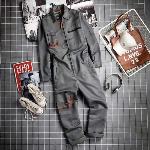 фото Мужские комбинезоны / полукомбинезоны брюки, всесезонный, полиэстер
