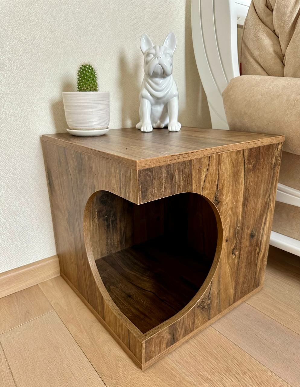 Домики Для Животных Xiaomi Домик для собак и кошек Будка домашняя для животных, деревянная конура лежанка, 45х30 см