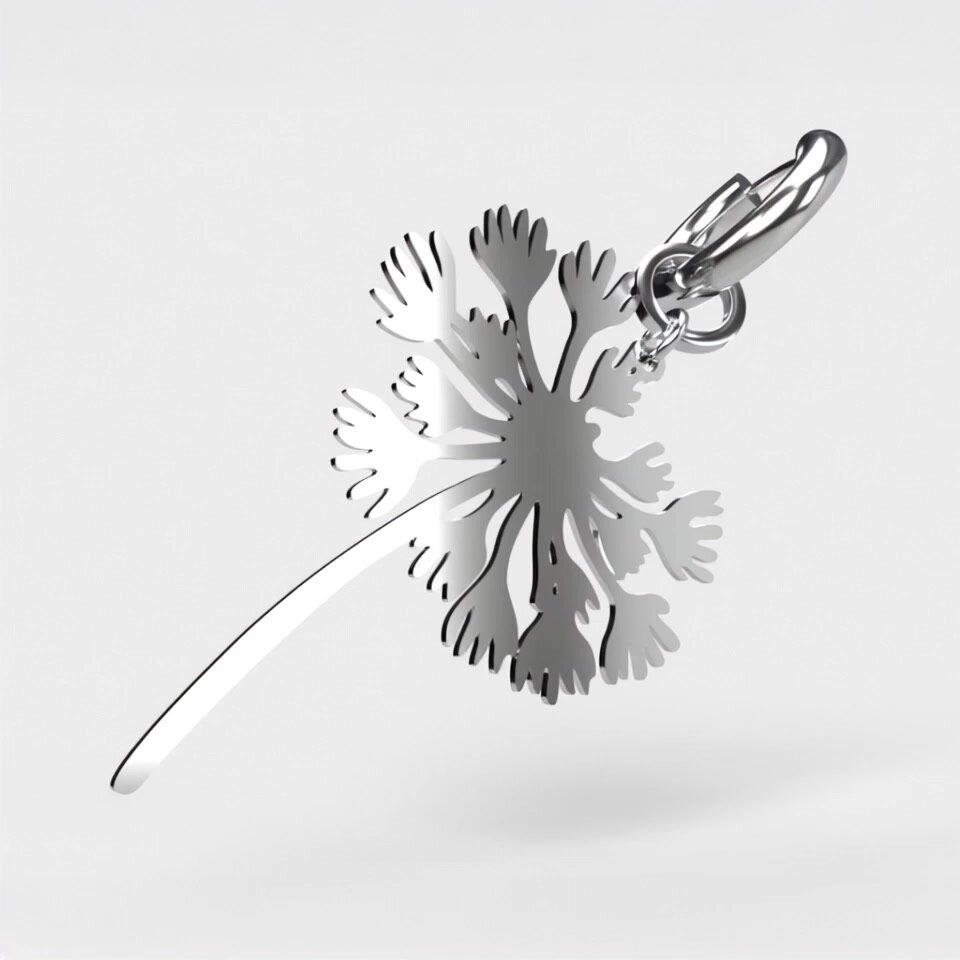 Моносерьга Hitrospletenia, размер 43 мм, серебристый — фото 1