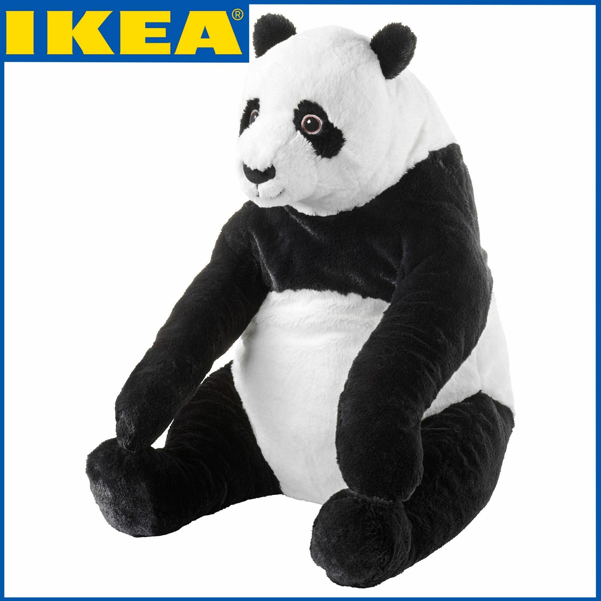 Мягкая игрушка Панда IKEA (икеа) 47 см черно-белая