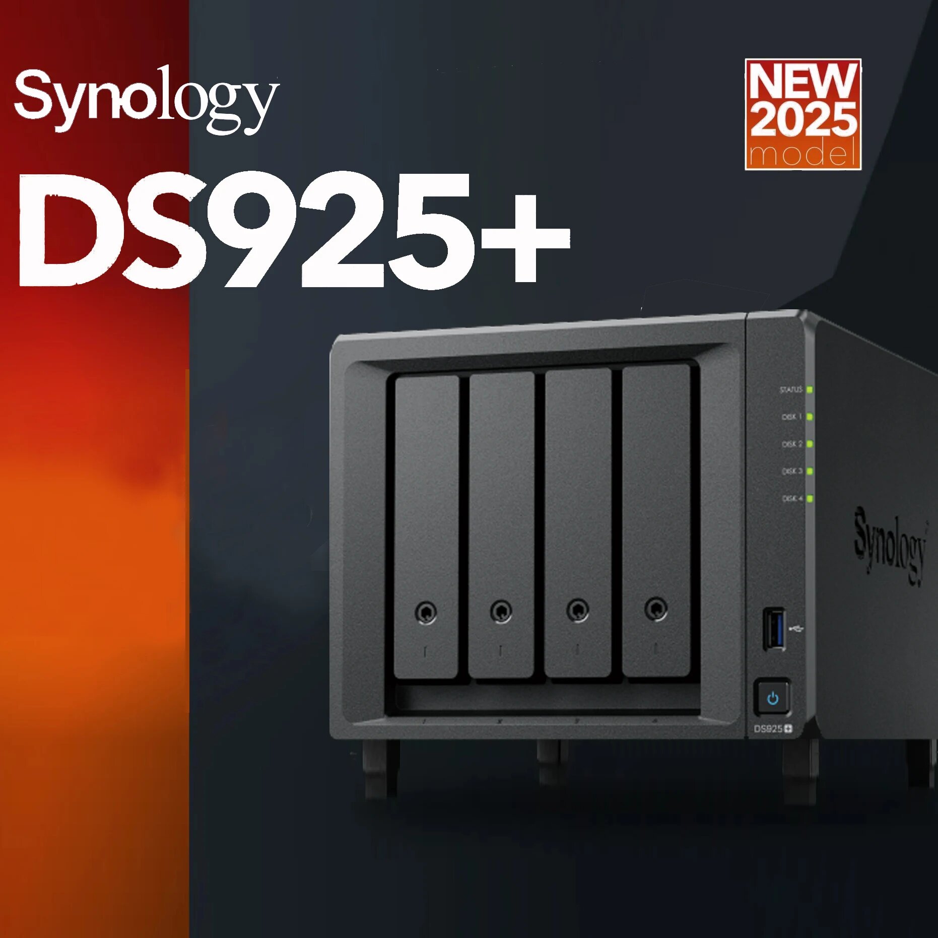 Сетевой сервер хранения облаков DS925+ PLUS 4G NAS 4-выходная дискстанция